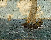 Granville Redmond Sailboats on calm seas oil on canvas